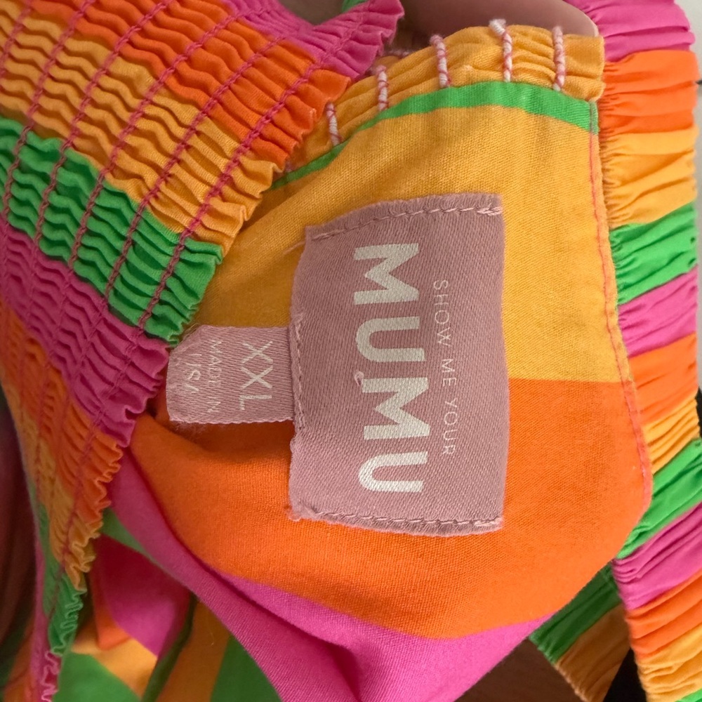 Show Me Your Mumu Pippi Mini Dress – Rainbow Stripe – Size XXL - Picture 5 of 5
